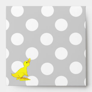 Grey, White, & Yellow Baby Shower Envelope