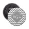 Grey Wht Chevron Dk Grey Quatrefoil 3 Monogram