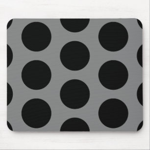 Grey with Black Dots Mouse Mat