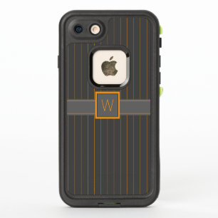 Grey with Orange Pinstripes Lifeproof Case