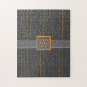 Grey with Orange Pinstripes Puzzle