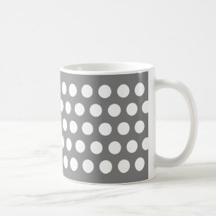 Grey with Polka Dots Coffee Mug
