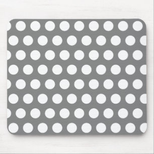 Grey with Polka Dots Mouse Mat