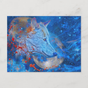 GREY WOLF  ALPHA WAVES POSTCARD