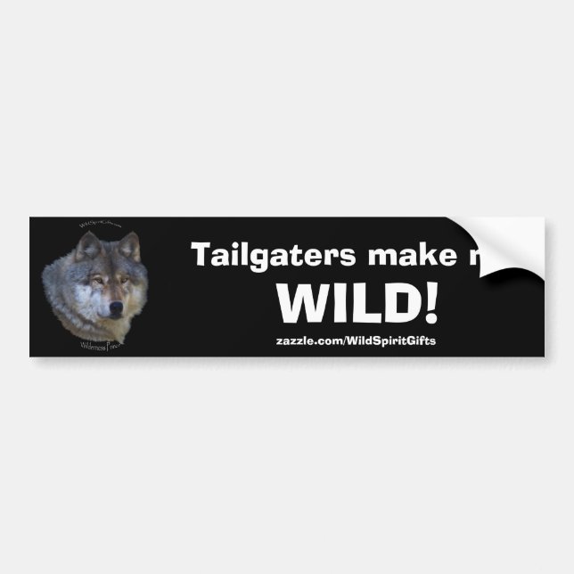 GREY WOLF Anti-Tailgater Bumper Sticker (Front)