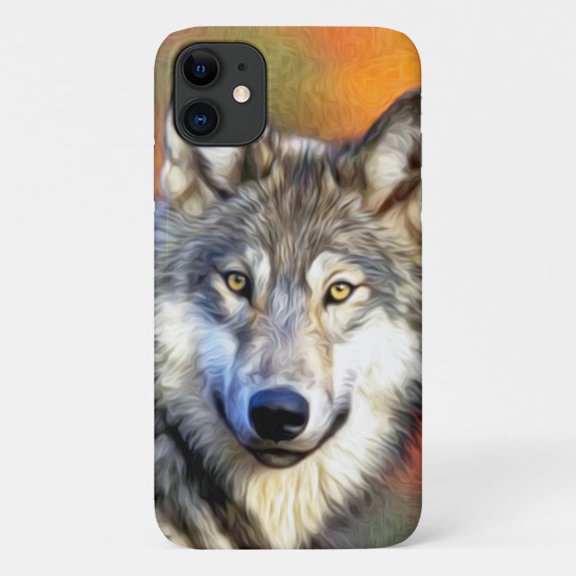 Grey Wolf Art Painting Case-Mate iPhone Case (Back)