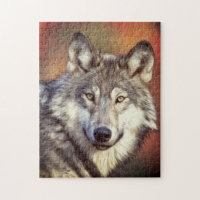 Grey Wolf Art Painting Graphic