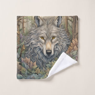 Grey Wolf Bath Towel Set