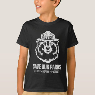 Grey Wolf Bear Resist Protect National Park Women T-Shirt