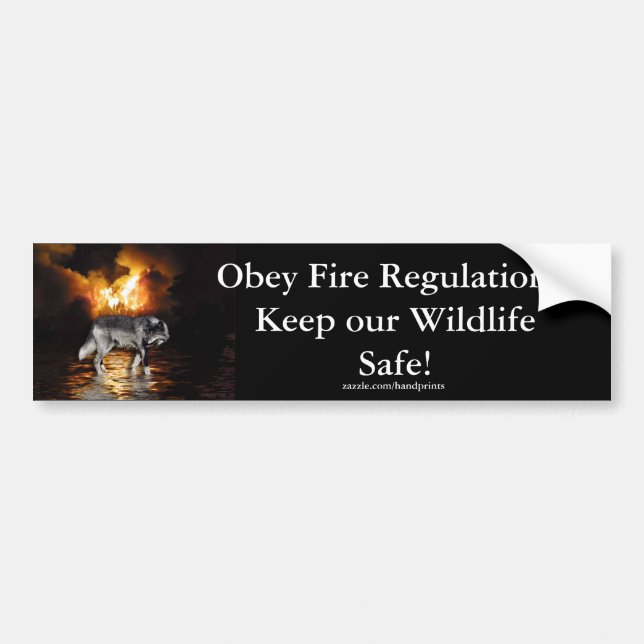 Grey Wolf Bumper Sticker (Front)