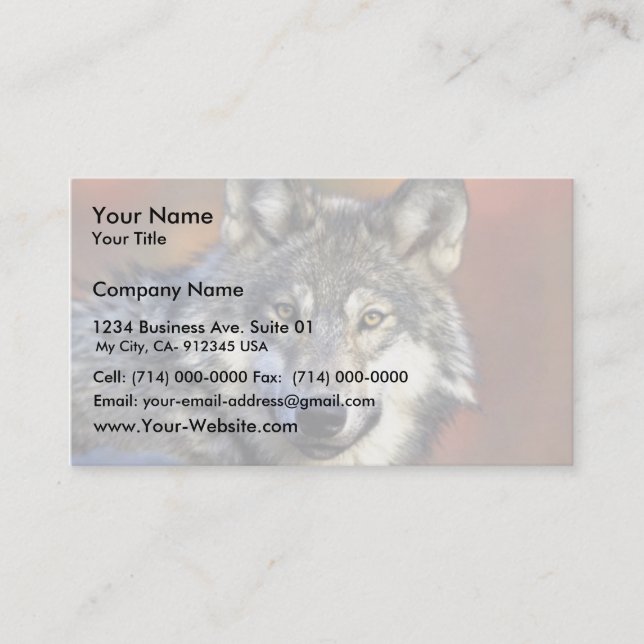Grey wolf business card (Front)
