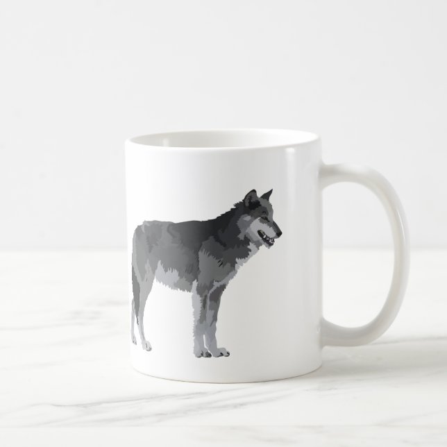 Grey Wolf Coffee Mug (Right)