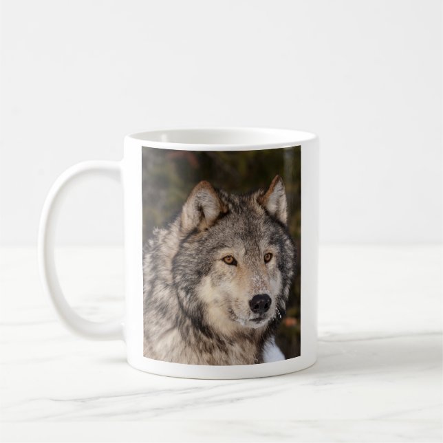 Grey Wolf Coffee Mug (Left)