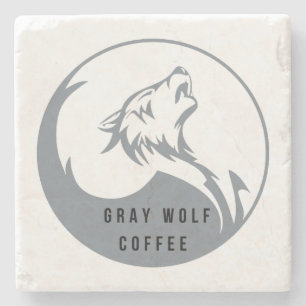 Grey Wolf Coffee Stone Coaster