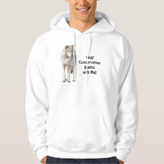 Grey Wolf Conservation Wildlife Art Hoodie