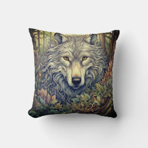 Grey Wolf  Cushion