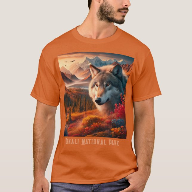 Grey Wolf Denali National Park  T-Shirt (Front)