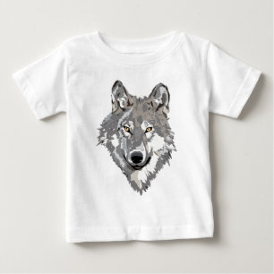 Grey Wolf Design Baby T-Shirt