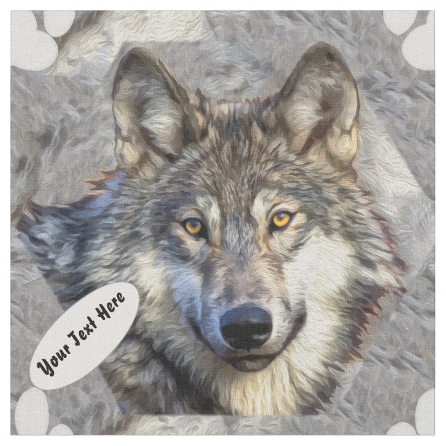 Grey Wolf Dignity Fabric (Close Up)
