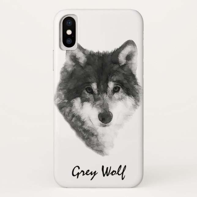 Grey Wolf elegant Case-Mate iPhone Case (Back)
