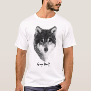 Grey Wolf elegant customisable T-Shirt