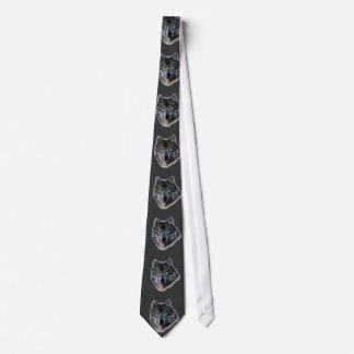Grey Wolf Eyes Freedom Leadership Neck Tie