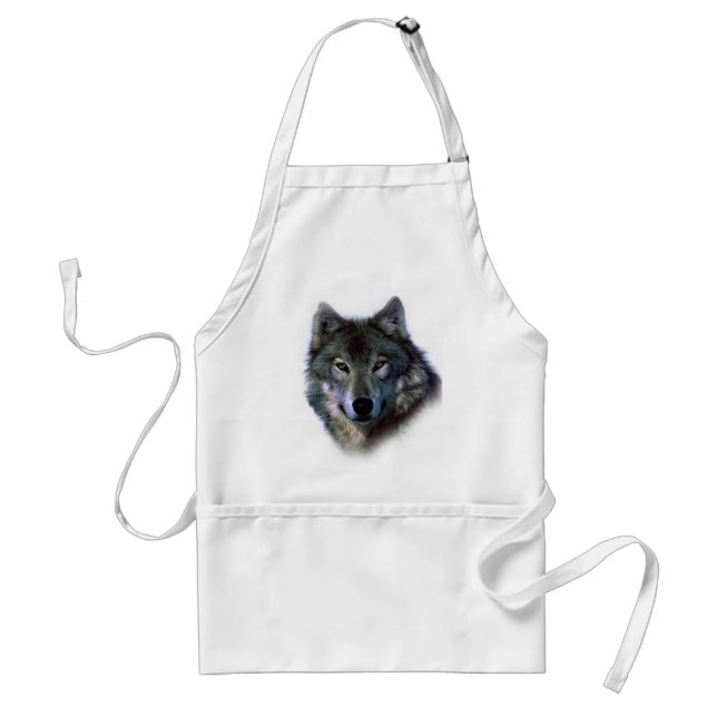 Grey Wolf Eyes Standard Apron (Front)