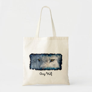 Grey Wolf Eyes Wildlife Tote Bag