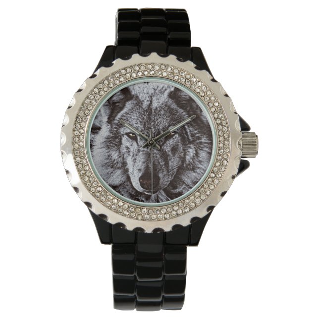 Grey Wolf Face Wildlife Watch (Front)