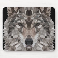 Grey Wolf Geometric Portrait