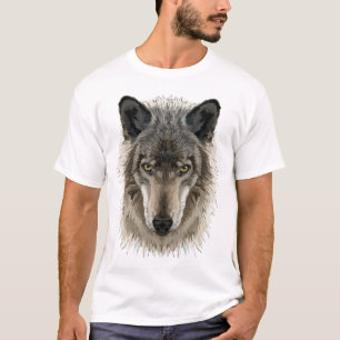 Grey Wolf, Grey Wolf, Wolf, Wolves, Wolf Face T-Shirt