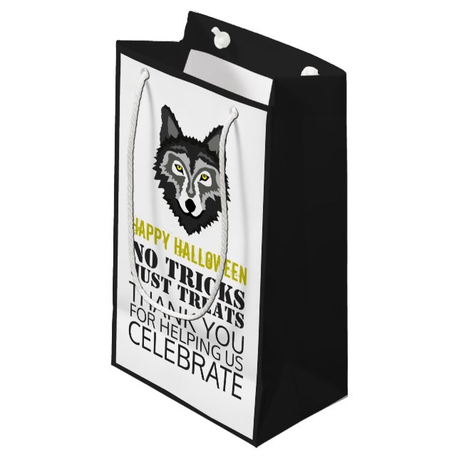 Grey Wolf, Halloween Party Small Gift Bag (Front Angled)