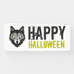 Grey Wolf, Happy Halloween Banner