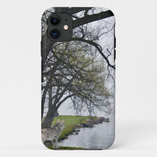 Grey Wolf & Herons by Lake Wildlife iPhone 5 Case