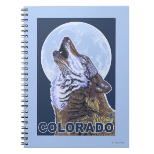 Grey Wolf HowlingColorado Notebook