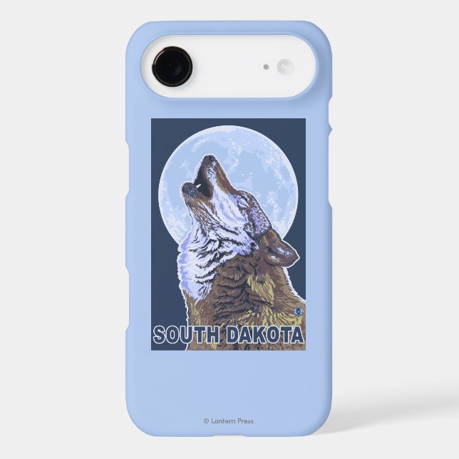 Grey Wolf HowlingSouth Dakota Case-Mate iPhone Case (Back)
