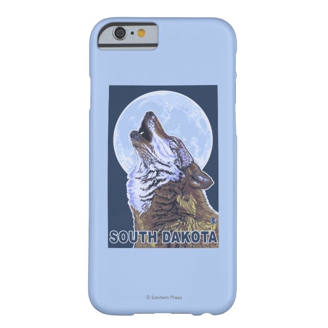 Grey Wolf HowlingSouth Dakota Case-Mate iPhone Case (Back)