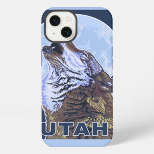 Grey Wolf HowlingUtah iPhone 13 Case