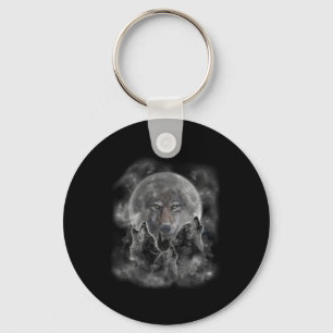 Grey Wolf Hunting Ground Key Ring