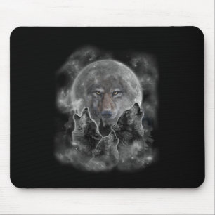 Grey Wolf Hunting Ground Mouse Mat