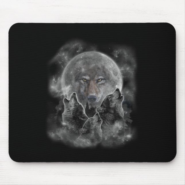 Grey Wolf Hunting Ground  Mouse Mat (Front)