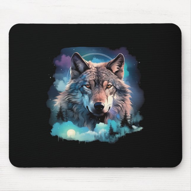 Grey Wolf Hunting Grounds1  Mouse Mat (Front)