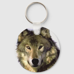 Grey Wolf Key Ring