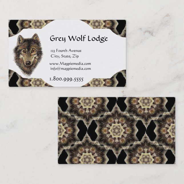 Grey Wolf Lodge Custom Business Card (Front/Back)