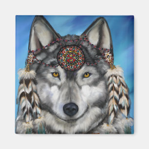 Grey Wolf Magnet