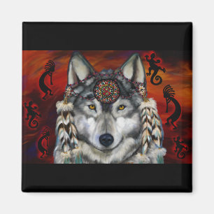 Grey Wolf Magnet