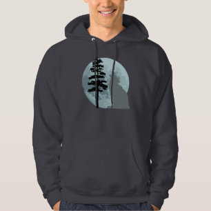 Grey Wolf Moon Hoodie