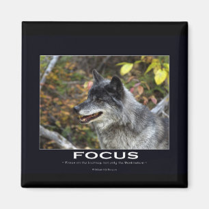 Grey Wolf Motivational Gifts Magnet