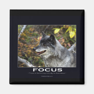 Grey Wolf Motivational Gifts Magnet