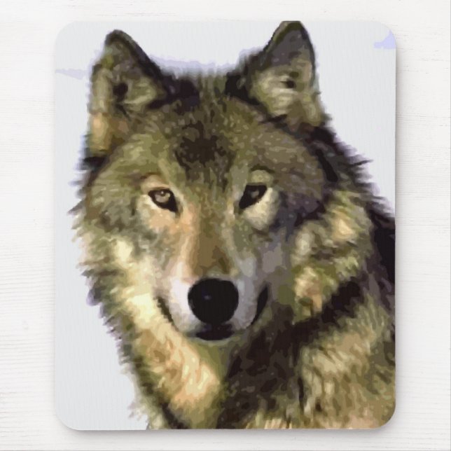 Grey Wolf Mousepad (Front)